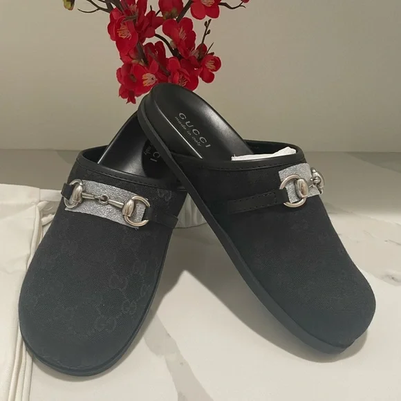 Gucci | Shoes | Gucci Horsebit Mules Slides Black Men Size  display picture 3